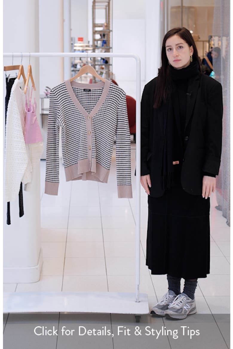 Stripe V-Neck Cardigan video