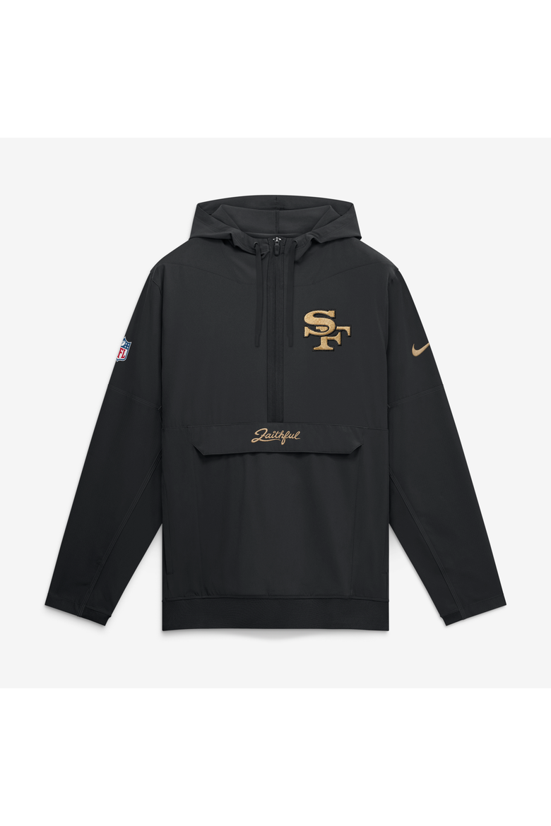 Men's Nike  Black San Francisco 49ers Rivalries Collection Sideline Anorak Half-Zip Jacket, Alternate, color, Black