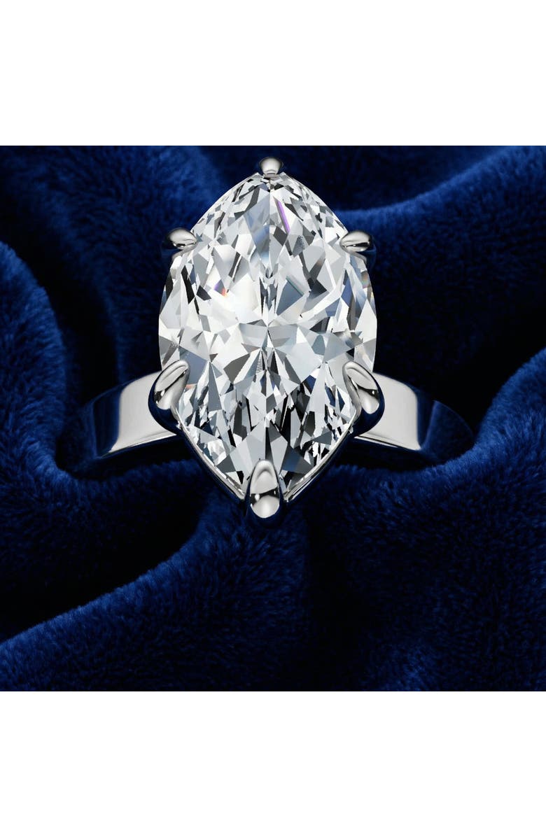 Bliss Diamond Certified 2Ct Marquise Cut Flat Cigar Band Engagement Ring 14k Gold Lab Grown, Alternate, color, 14K White Gold