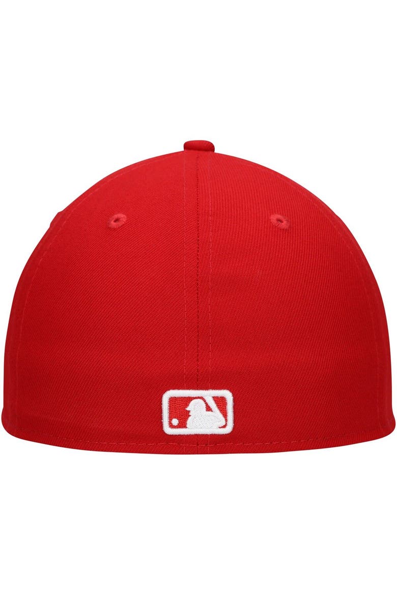Men's New Era Scarlet Toronto Blue Jays Low Profile 59FIFTY Fitted Hat, Alternate, color, Scarlet