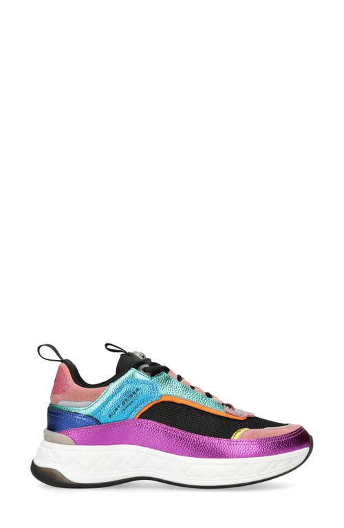Kurt Geiger Women's Kensington Low Top Sneakers In Open Grey/pink Multi