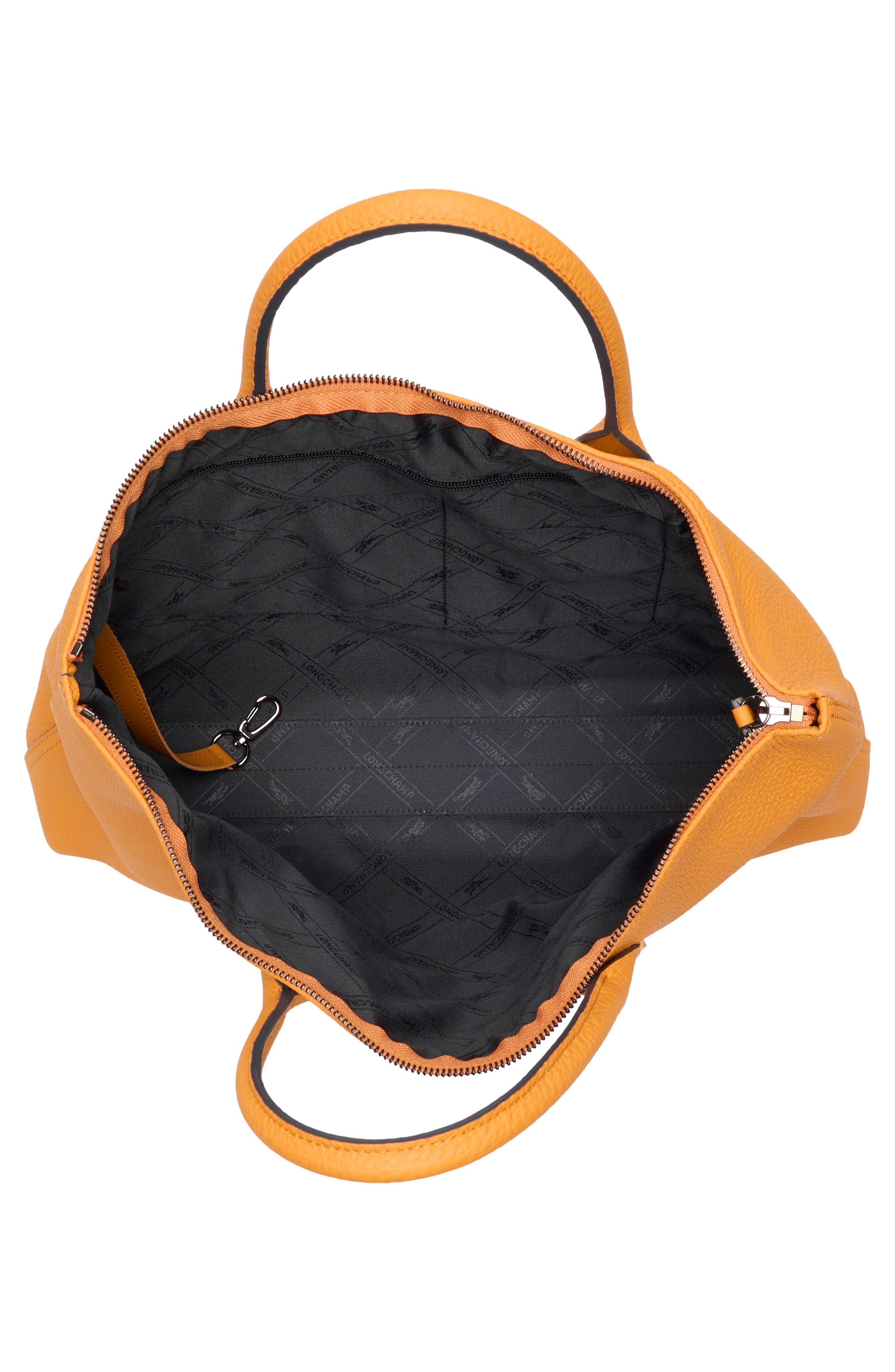 Longchamp Essential Pebbled Leather Document Holder, Alternate, color, Orange