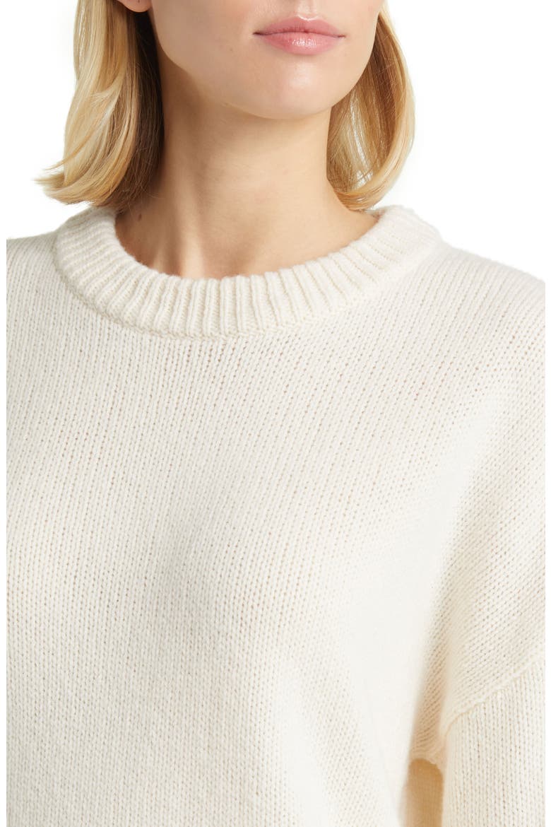 Oversize Wool & Cashmere Sweater, Alternate, color, IVORY PRISTINE