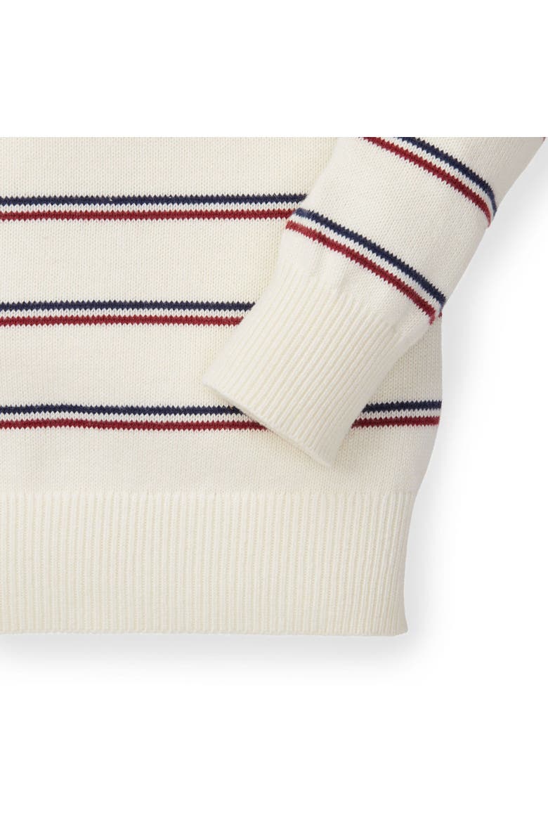 Baby Boys' Organic Shawl Collar Sweater, Infant, Alternate, color, Ivory Stripe