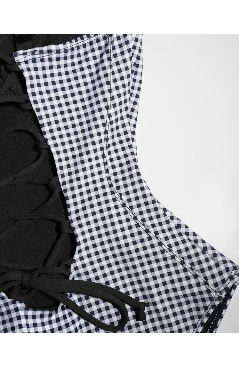 TA3 Mega Sculpting V-wire One Piece Swimsuit, Alternate, color, Gingham
