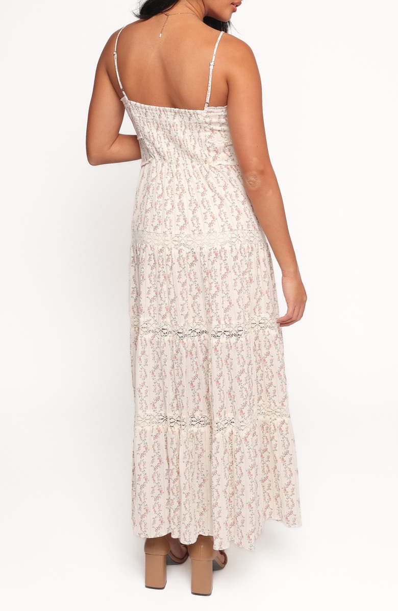 Petal & Pup Orlaith Floral Tiered Cotton Blend Maxi Dress, Alternate, color, Rose Garden