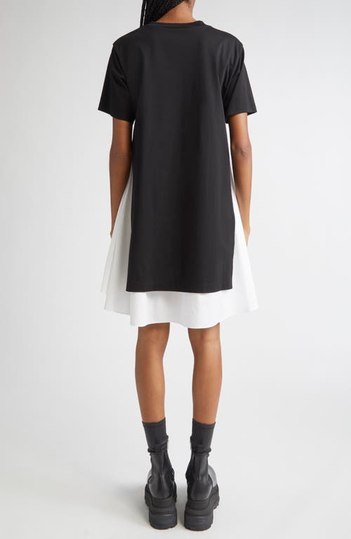 Sacai X Women's Poplin X Cotton Jersey Dress In Black