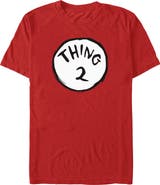 Dr. Seuss Mens Dr. Seuss Thing 2 Classic Badge T Shirt