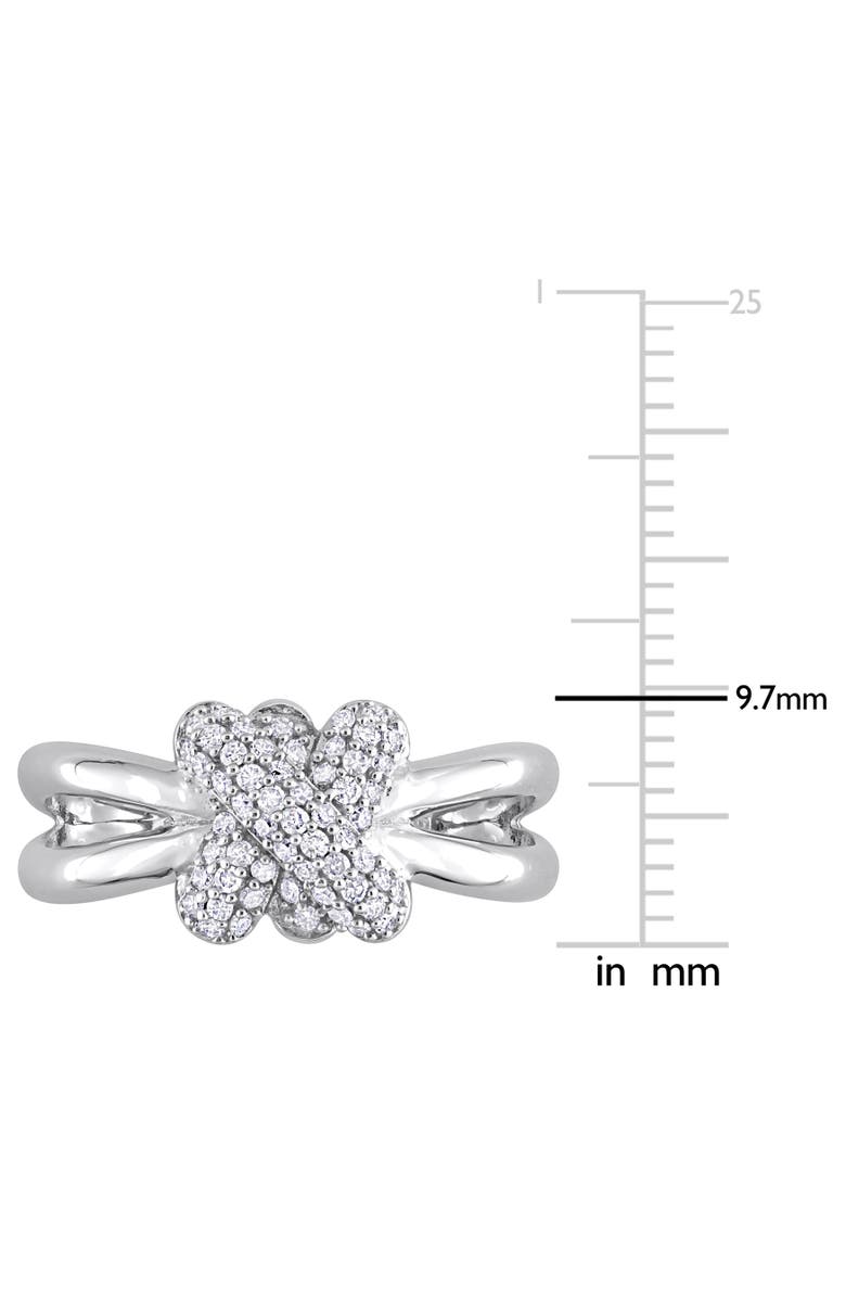 Julianna B. Diamond Love Knot Split-Shank Ring 14k, Alternate, color, Diamond/White Gold