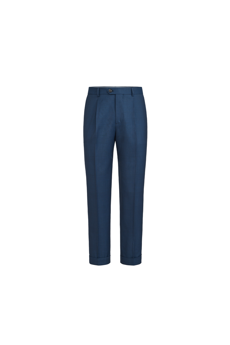 Prince of Wales trousers, Alternate, color, Blue