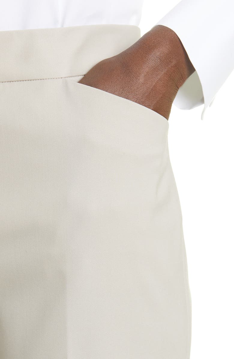 Lafayette 148 New York Irving Skinny Stretch Wool Pants, Alternate, color, Khaki