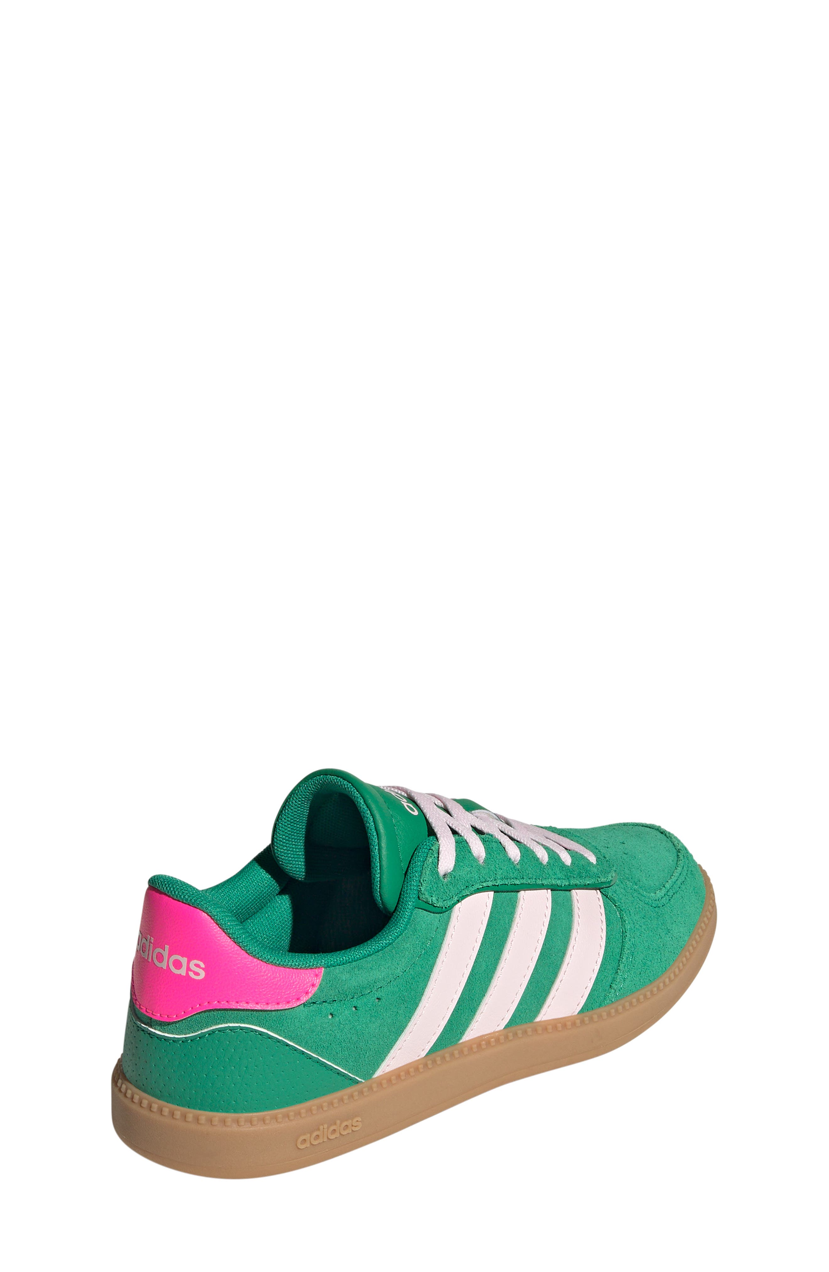 adidas Kids' Breaknet Sleek Sneaker, Alternate, color, Green/ Clear Pink/ Lucid Pink