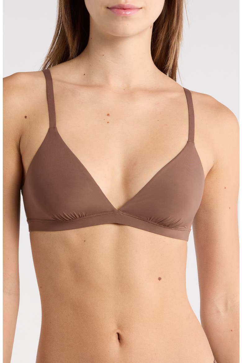 Soft Flex Triangle Bralette, Main, color, CHESTNUT