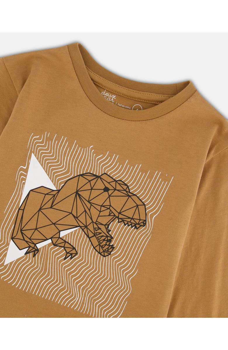 Deux par Deux Boy's Long-Sleeve T-Shirt With Print Caramel, Alternate, color, 