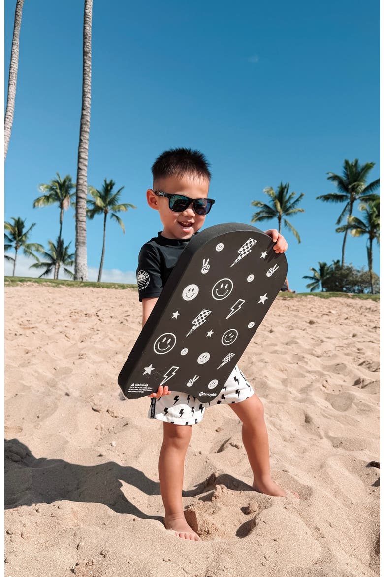 Little Swimmer Swim Flutter Kickboard, Alternate, color, Monochrome Smiley