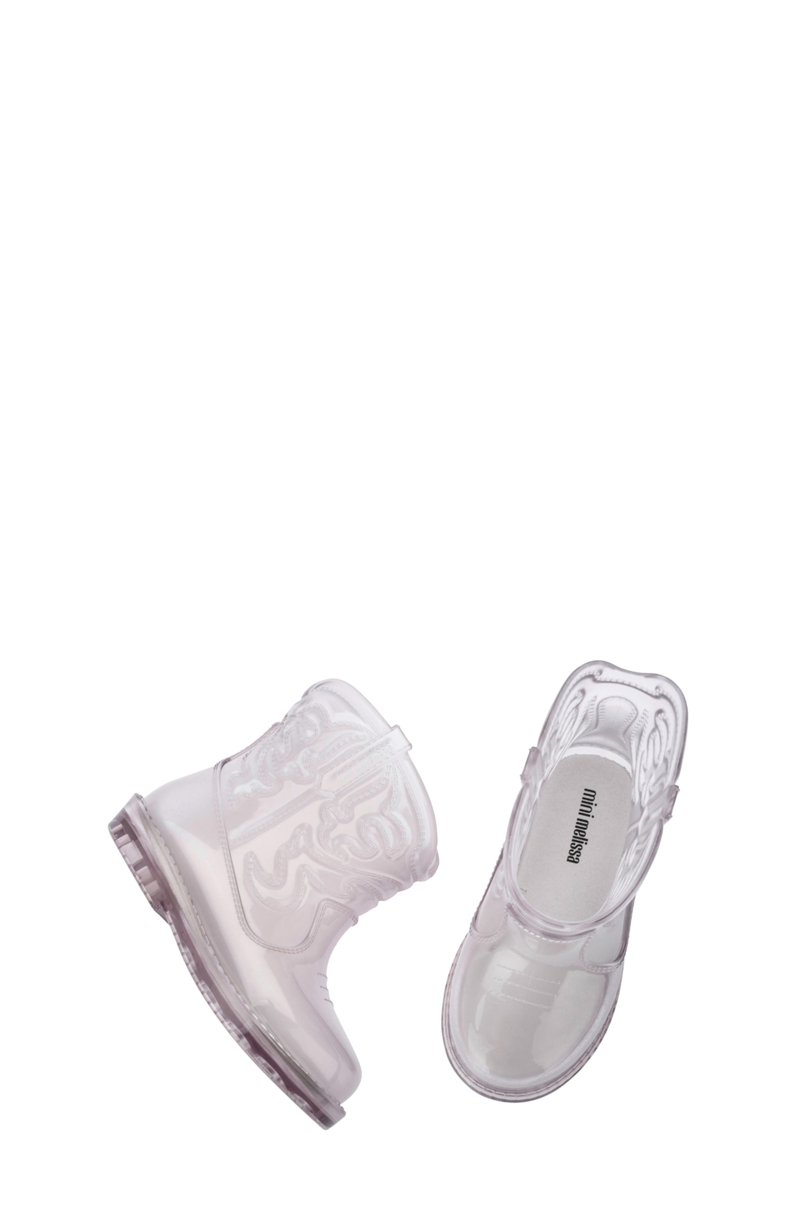 Mini Melissa Kids' Texas Western Boot, Alternate, color, Clear