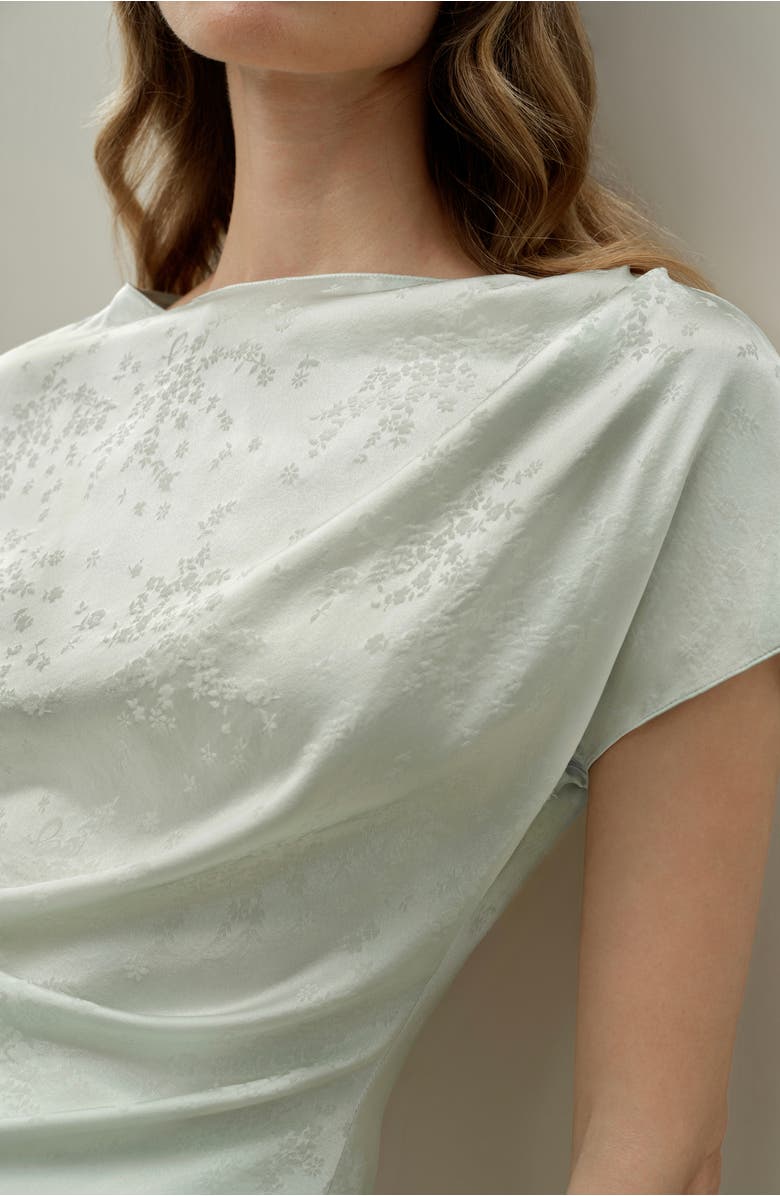 Lilysilk Women's Ying Jacquard Silk Top, Alternate, color, Jade Green