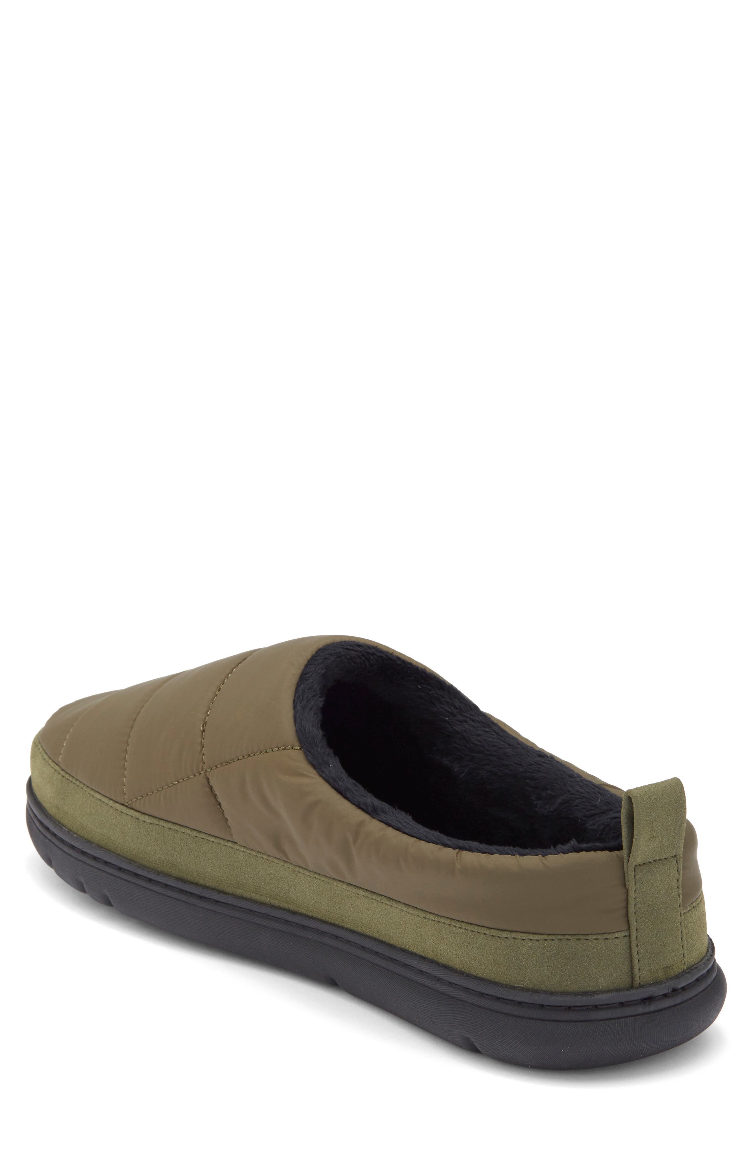 Darius Faux Fur Lined Quilted Clog Slipper, Alternate, color, GREEN MOSS