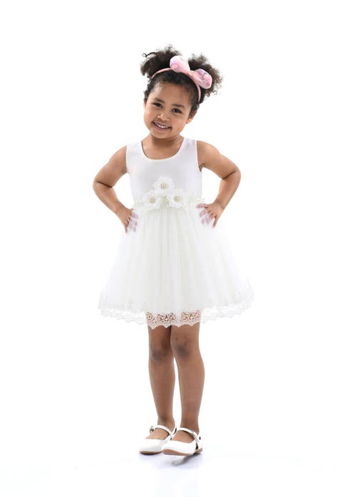 Embroidered Blooming Bow Dress (Baby)