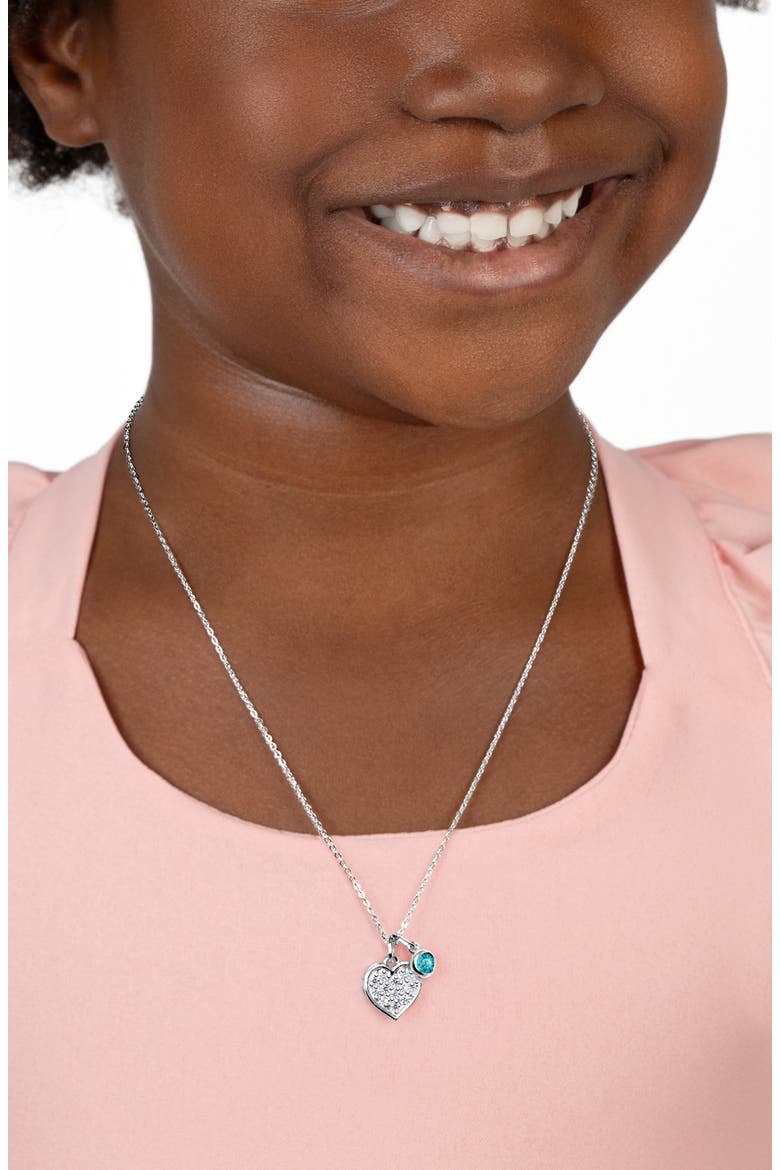 Sterling Silver Oh So Loved Birthstone 12-14" Necklace, Alternate, color, December