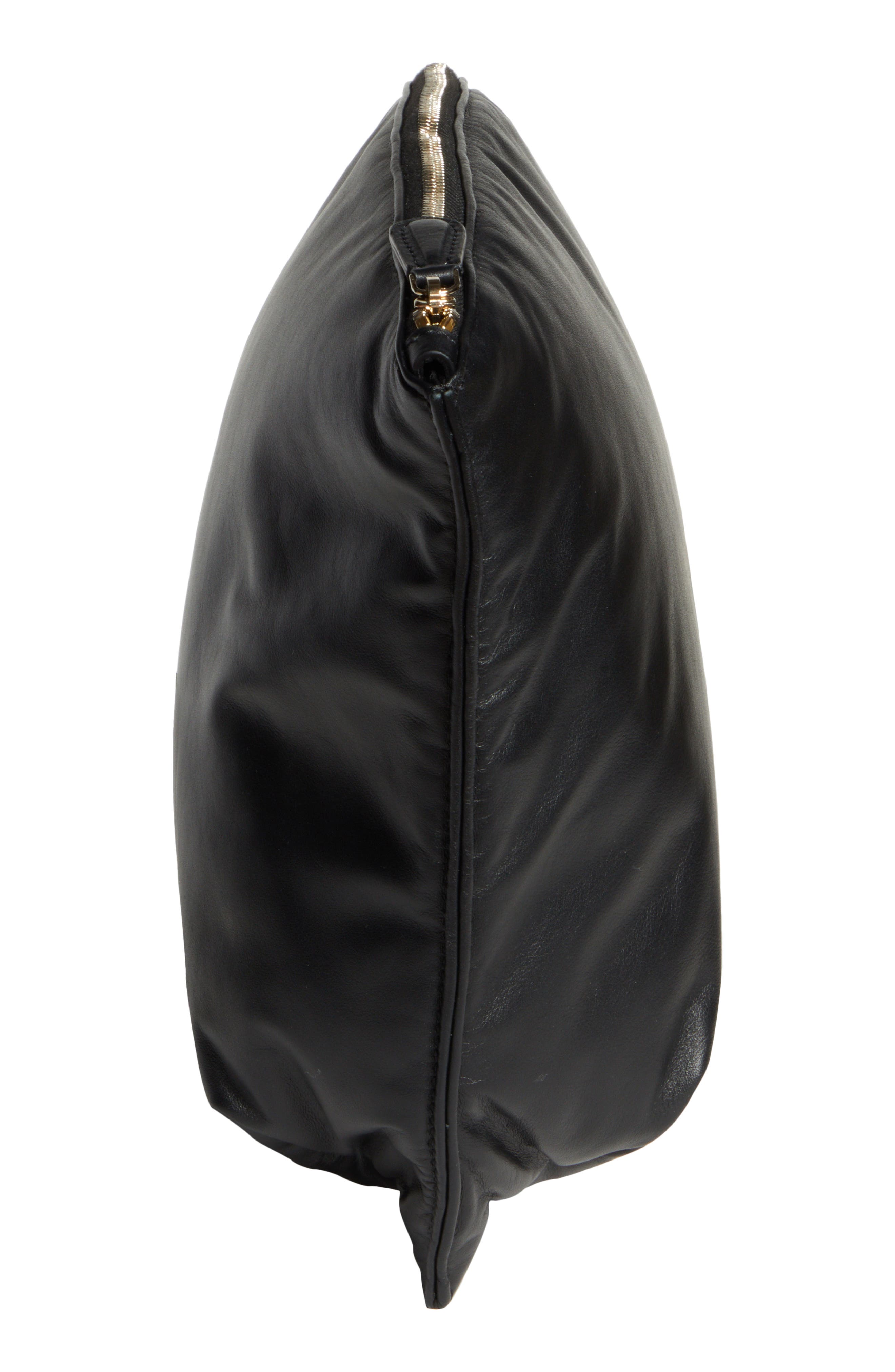 The Row Extra Large Dante Leather Clutch, Alternate, color, 