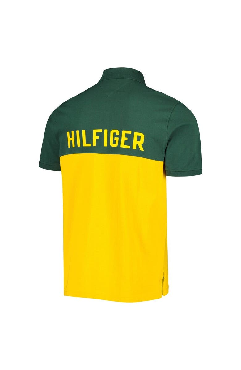 Tommy Hilfiger Men's Tommy Hilfiger Gold/Green Green Bay Packers Color Block Polo, Alternate, color, Gold