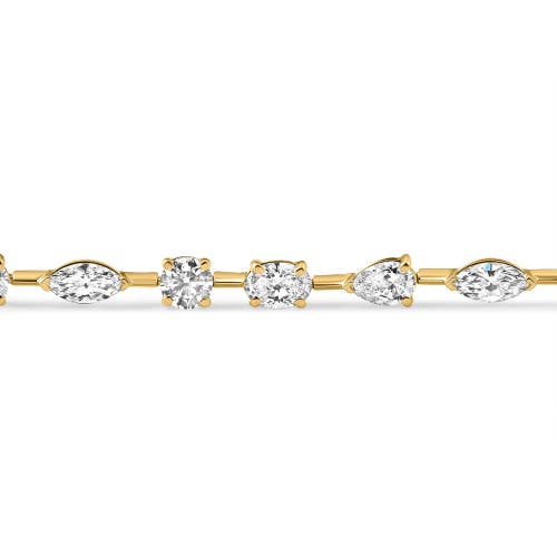 Bliss Diamond 8ct Mixed Cut Diamond Tennis Bracelet 7" 14k Gold Lab Grown In Gold