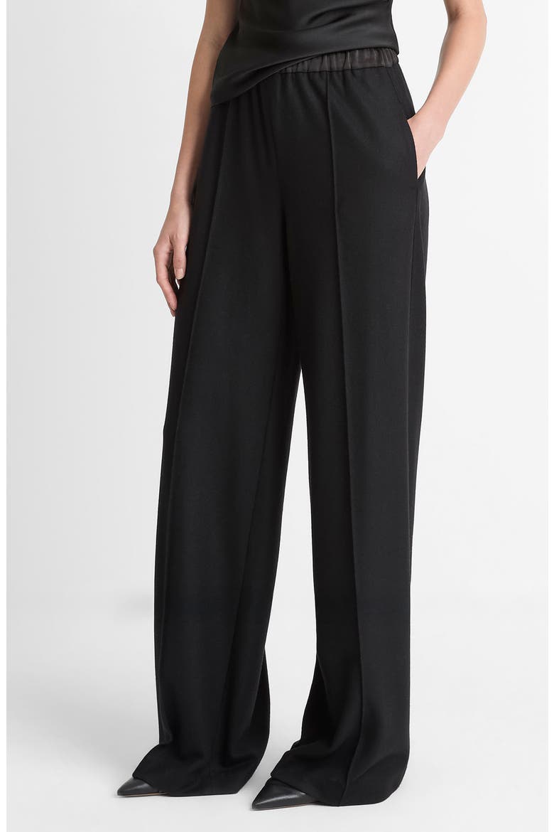 Pull On Wide Leg Pants, Alternate, color, BLACK