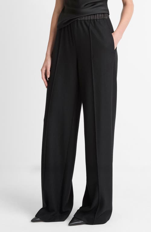 Vince Pull On Wide Leg Pants In Black