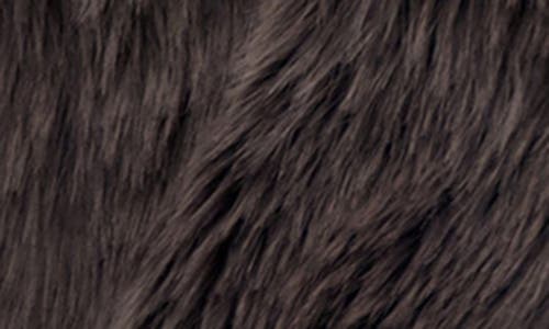 Sebby Faux Fur Blazer In Brown