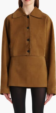 Khaite Sue Lambskin Suede Crop Jacket
