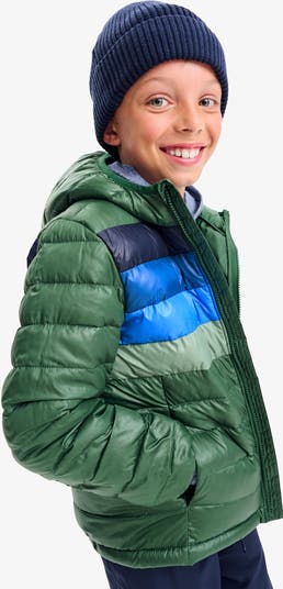 Kids Puffer Jacket In Rainbow Stripe