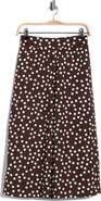 Renee C Polka Dot Wide Leg Capri Pants