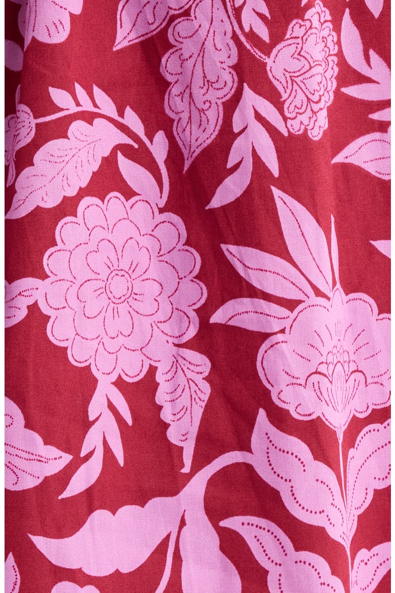 Belraj Cotton Poplin Maxi Dress, Alternate, color, BURGUNDY-PINK