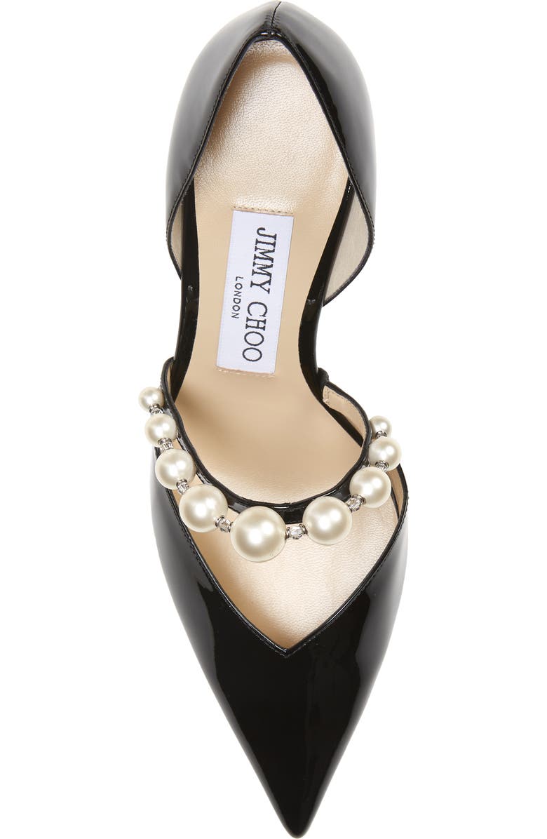 Jimmy Choo Aurelie Imitation Pearl Strap Pointed Toe Pump, Alternate, color,