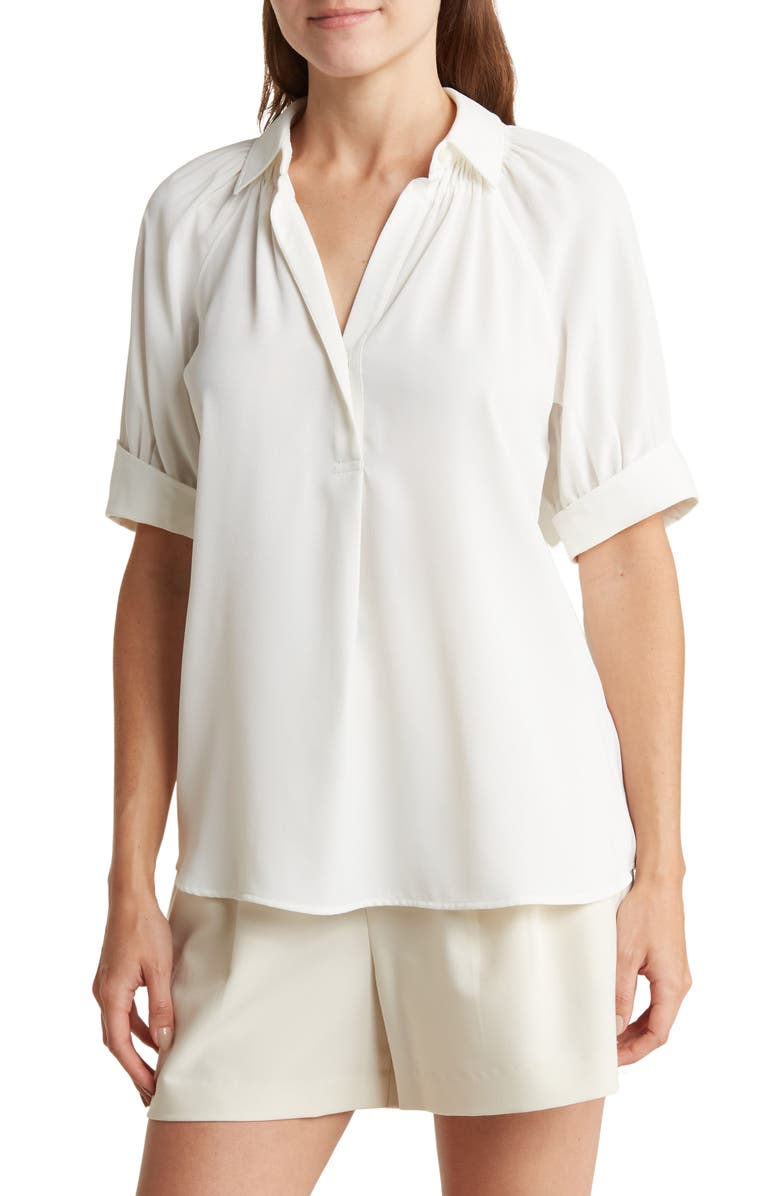 MAX STUDIO Textured Puff Sleeve Blouse, Main, color,