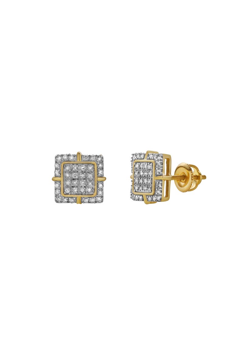 Aventura 10K Yellow Gold Diamond Unisex Earrings - 0.21 Cts, Main, color, 10K Yellow Gold