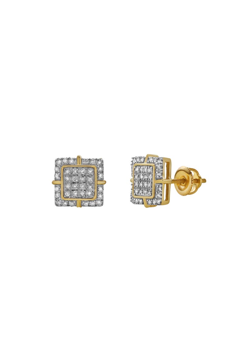 LuvMyJewelry Aventura 10K Yellow Gold Diamond Unisex Earrings - 0.21 Cts, Main, color, 10K Yellow Gold
