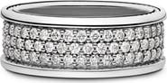 David Yurman Men's Streamline® Pavé Three Row Band in Sterling Silver with Diamonds, 8.5mm