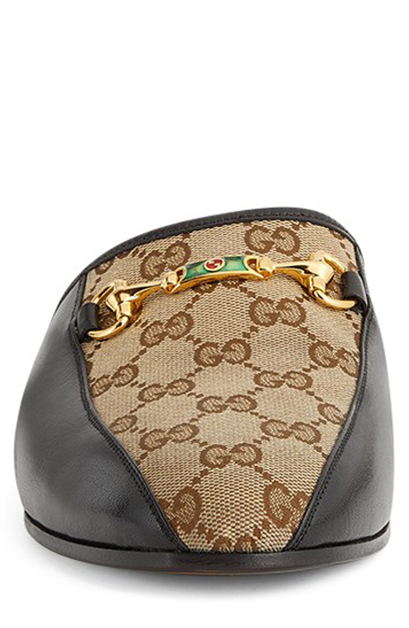 Gucci Lucius Horsebit GG Supreme Slipper, Alternate, color, 