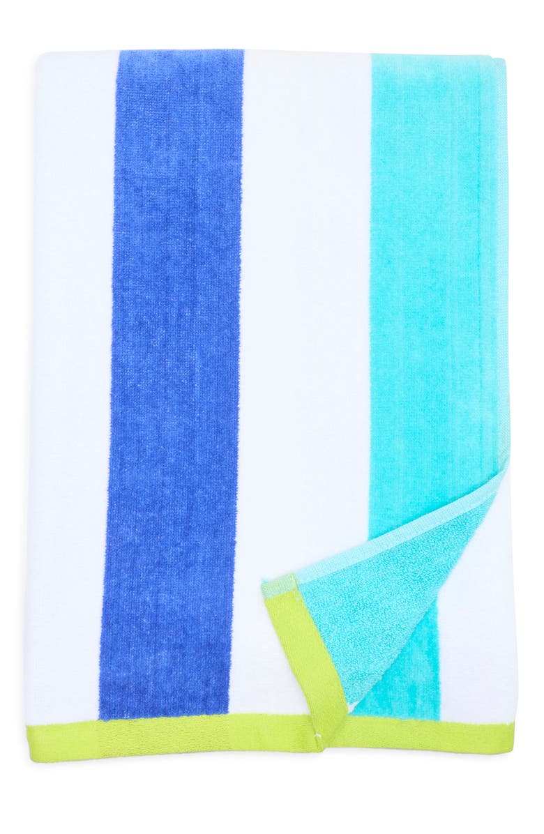 Tommy Bahama Beachside Blue Beach Towel, Main, color, Blue