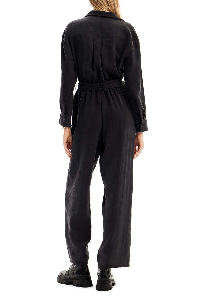 Desigual Carry Tie Waist Long Sleeve Boilersuit, Alternate, color, 