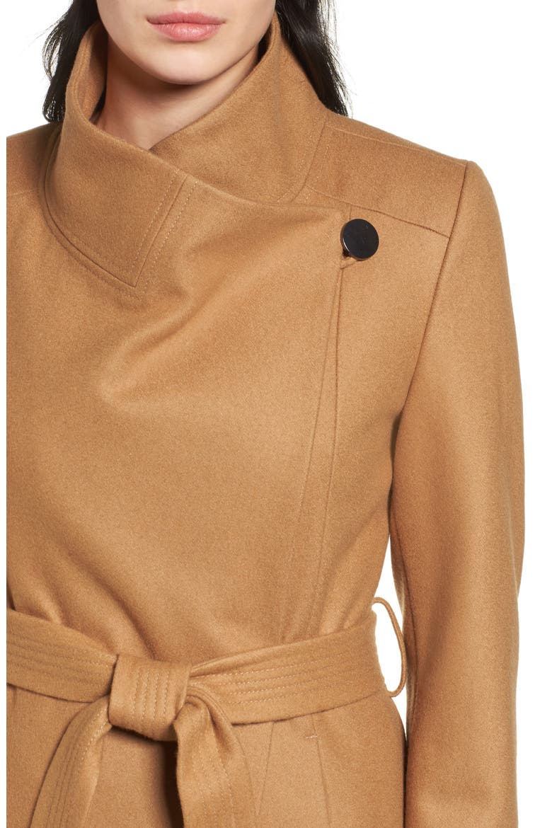 Wool Blend Maxi Wrap Coat, Alternate, color, CAMEL