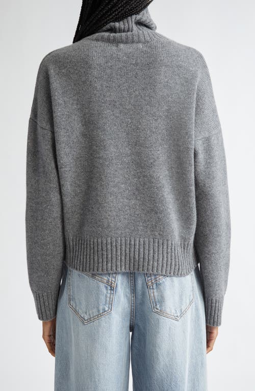 Shop Sporty And Rich Sporty & Rich Src Cashmere & Wool Turtleneck Sweater In Heather Gray