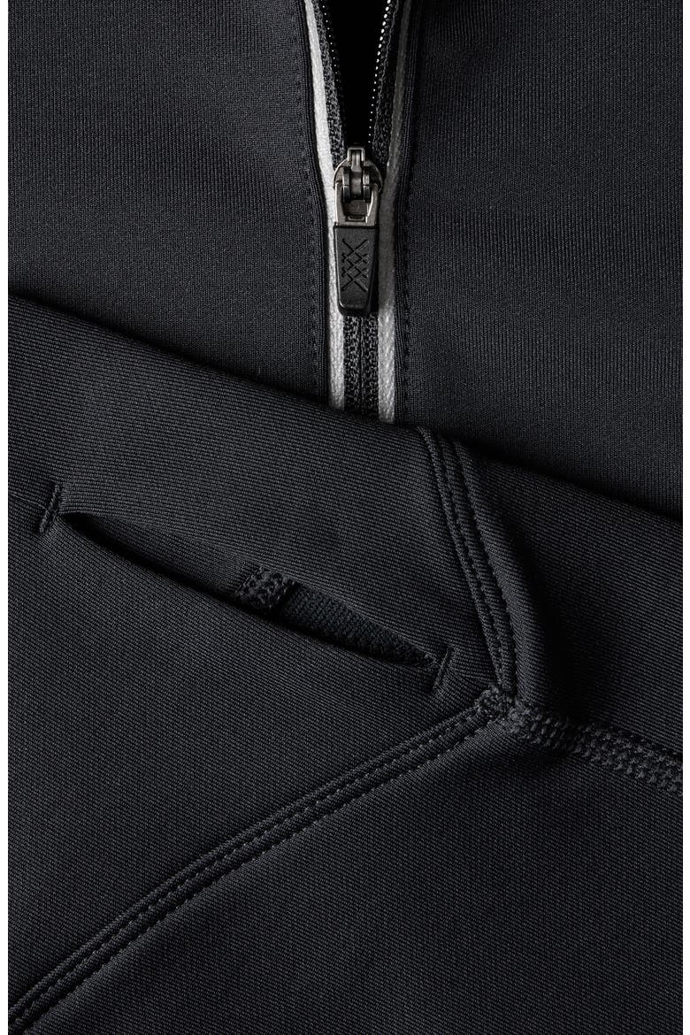 Thermal Run 1/2 Zip Pullover, Alternate, color, BLACK