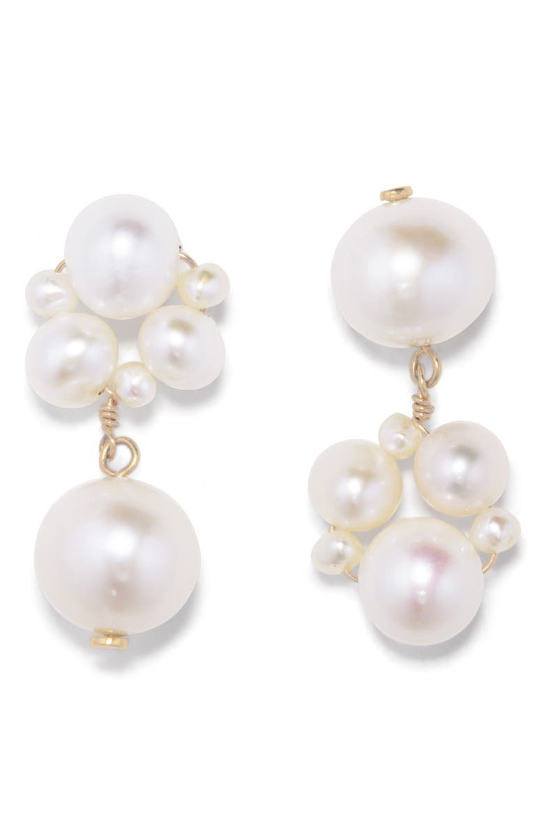COMPLETEDWORKS Freshwater Pearl Drop Earrings, Main, color, 18Ct Gold Plated