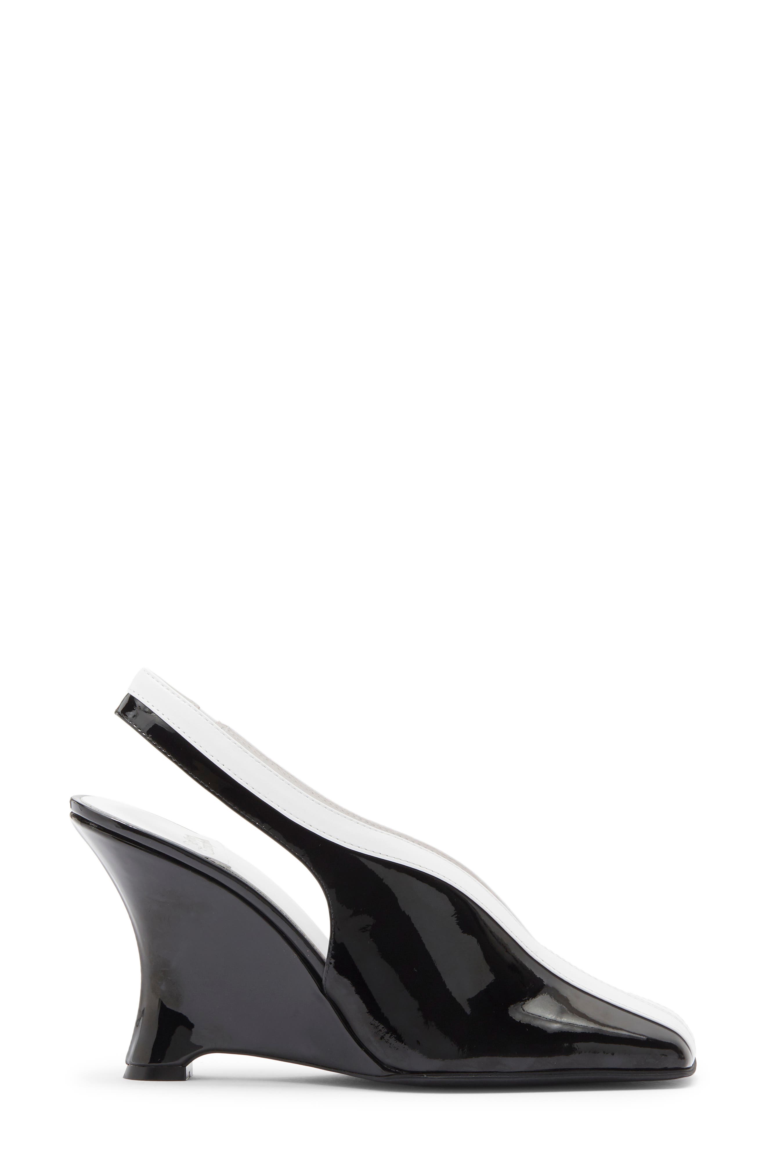Straits Slingback Pump, Alternate, color, BLACK WHITE COMBO