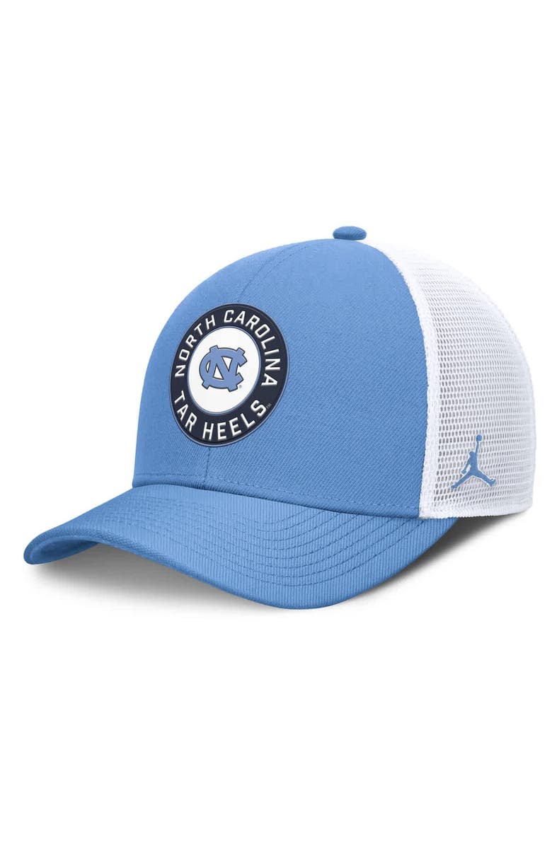 Jordan Brand Men's Jordan Brand Carolina Blue/White North Carolina Tar Heels Rise Primetime Performance Trucker Adjustable Hat, Main, color, 