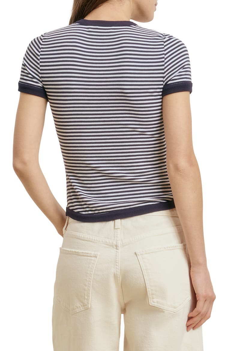 The Foundation Stripe T-Shirt, Alternate, color, NAVY/ WHITE STRIPE