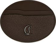 Christian Louboutin Mooncrest Galet Leather Oval Card Case